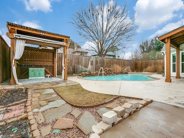 view of pool with a patio area