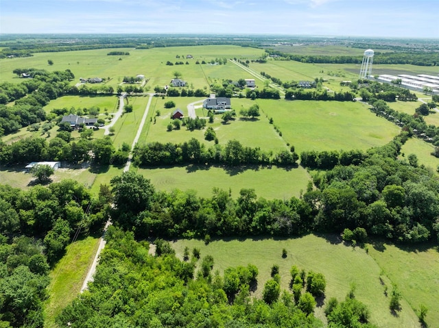 drone / aerial view featuring a rural view