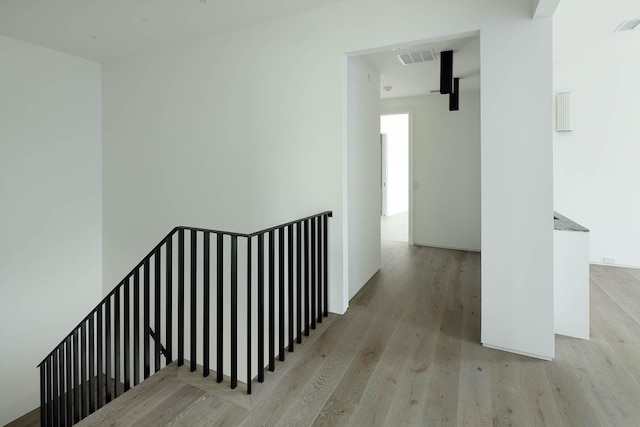 hall featuring light hardwood / wood-style flooring