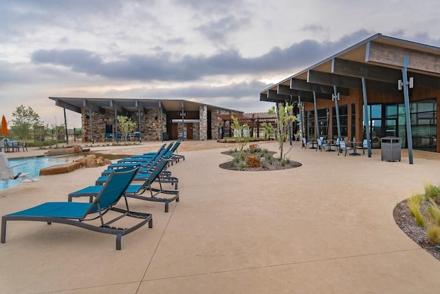 view of community with a pergola