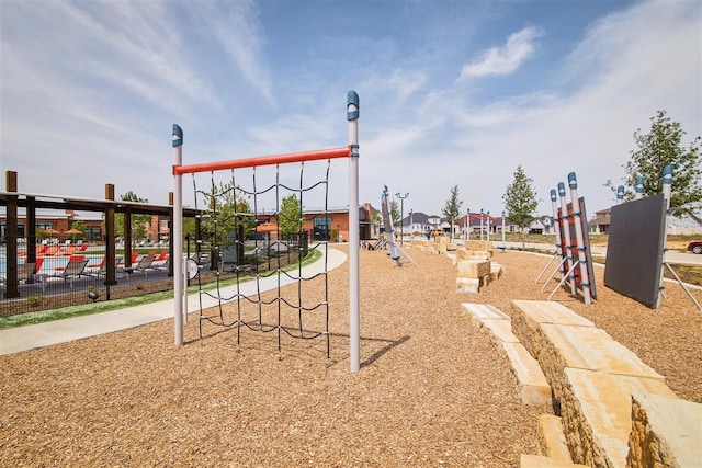 view of jungle gym