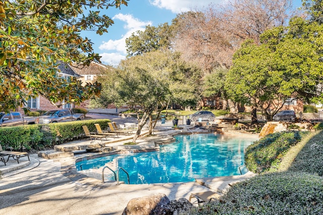 view of pool with a patio area