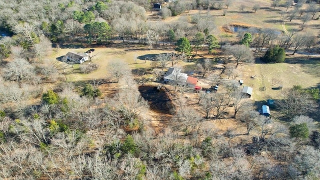 bird's eye view with a rural view