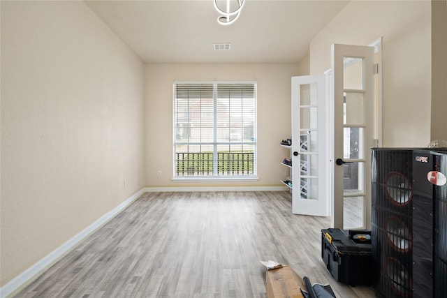 interior space featuring light hardwood / wood-style floors