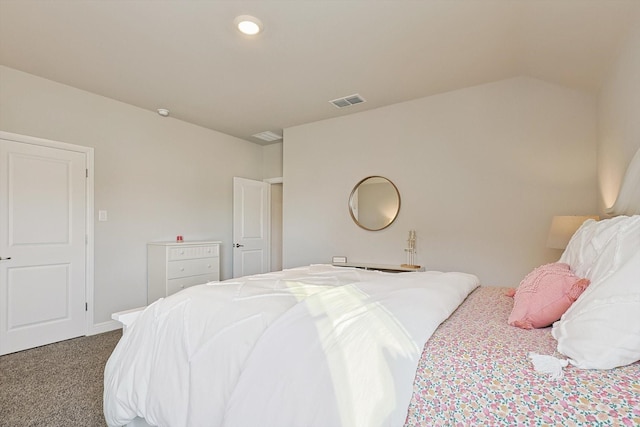 bedroom featuring carpet and visible vents