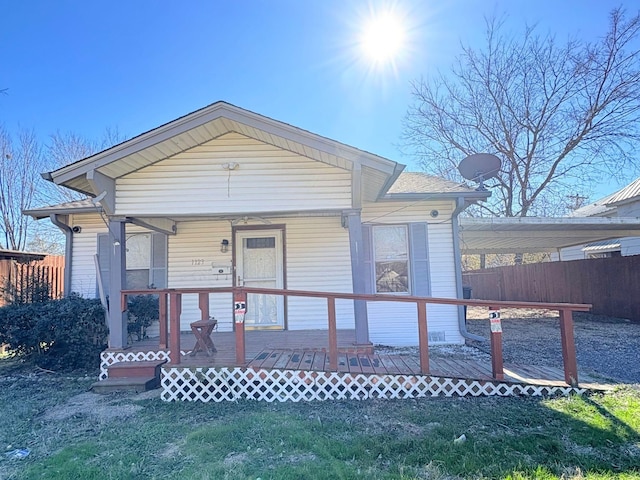 view of front of house with a porch