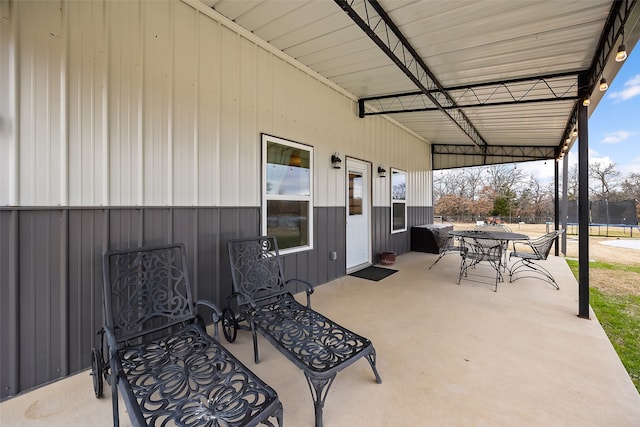 view of patio with a trampoline