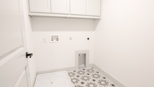1804 Wittington Pl, Farmers Branch, TX 75234 - laundry area with hookup for a gas dryer, hookup for an electric dryer, hookup for a washing machine, cabinet space, and baseboards