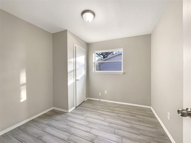 empty room featuring light hardwood / wood-style flooring