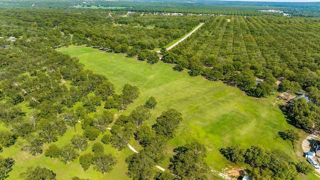 bird's eye view with a rural view