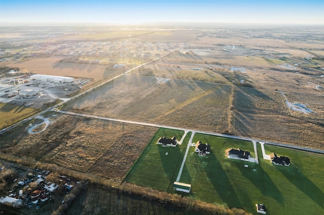 bird's eye view with a rural view