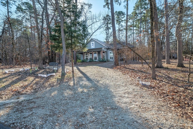 view of front of home with covered porch