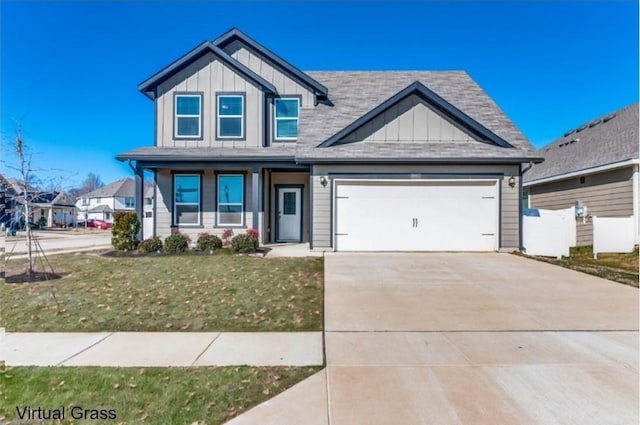 9001 Gano Dr, Providence Village, TX 76227 - craftsman-style house with a garage and a front yard