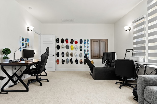 view of carpeted office