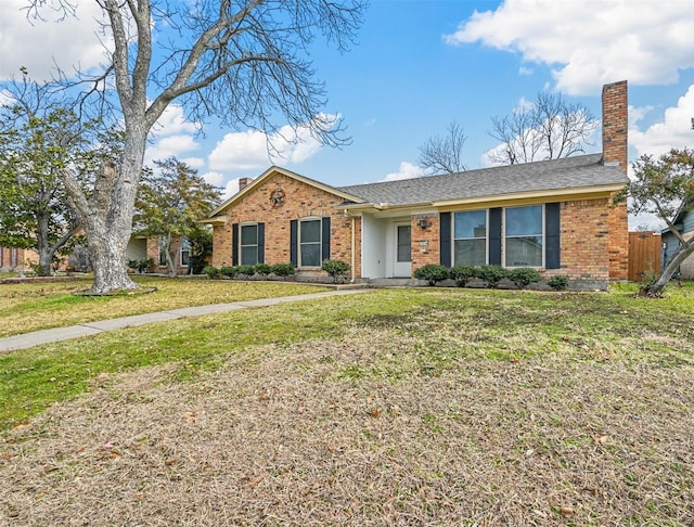 ranch-style house with a front yard