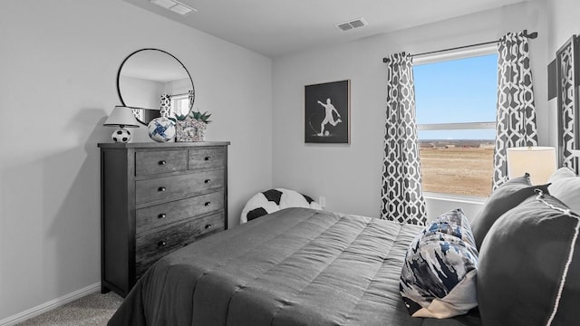 view of carpeted bedroom