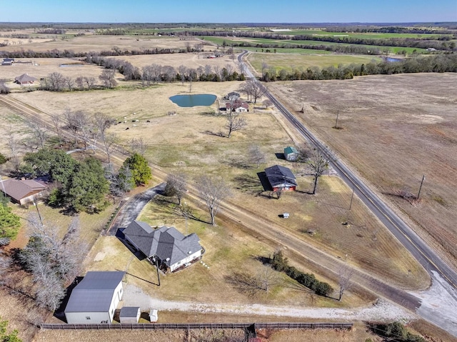 bird's eye view with a rural view