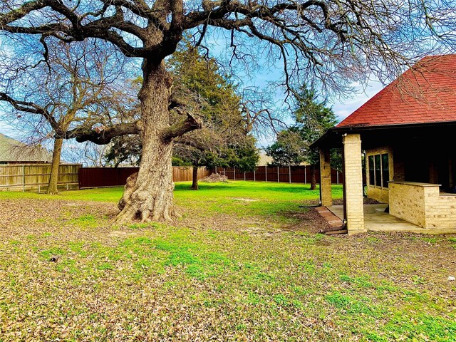 view of yard featuring a patio