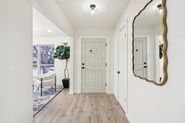 interior space with light wood-type flooring