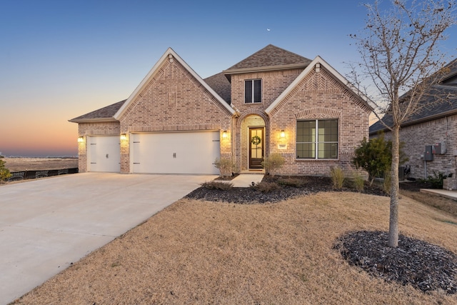 view of front of home featuring a garage