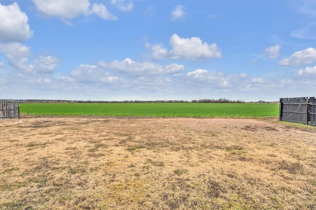 view of yard featuring a rural view