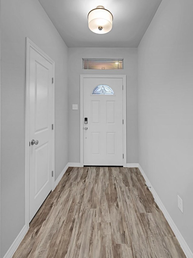 entrance foyer featuring light hardwood / wood-style flooring