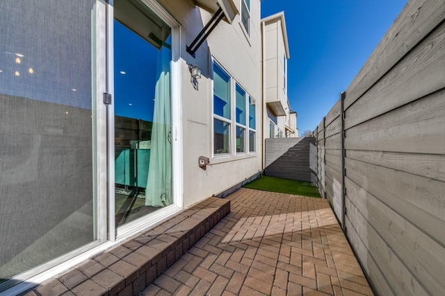 view of home's exterior featuring a patio area