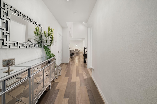 hall featuring hardwood / wood-style flooring