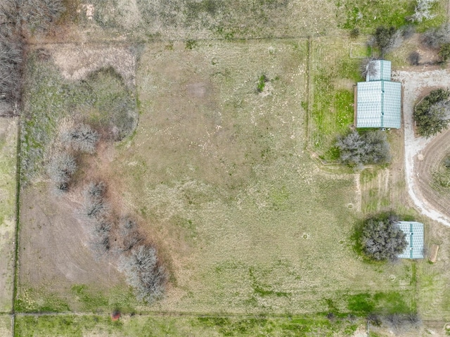 aerial view with a rural view