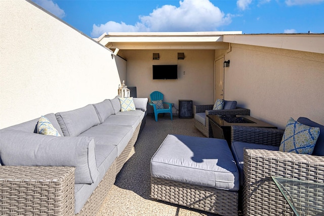 view of patio with an outdoor hangout area