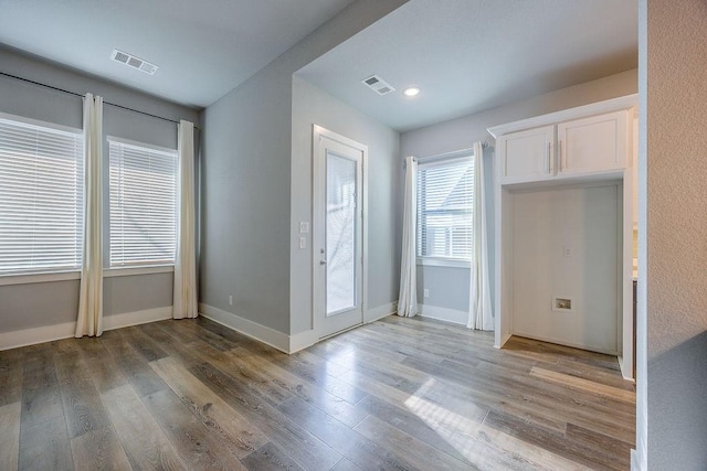 entrance foyer with hardwood / wood-style flooring