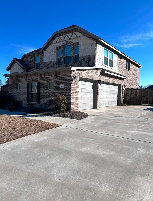 view of property with a garage