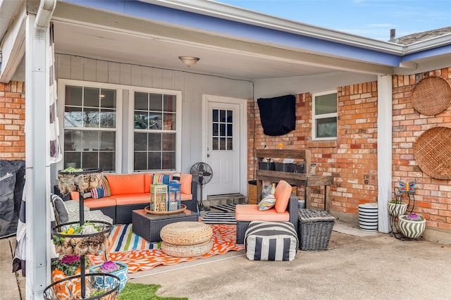 view of patio with outdoor lounge area