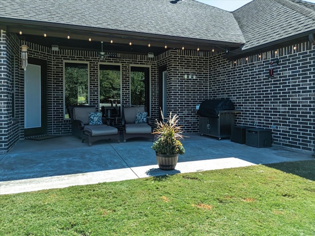 view of patio featuring area for grilling