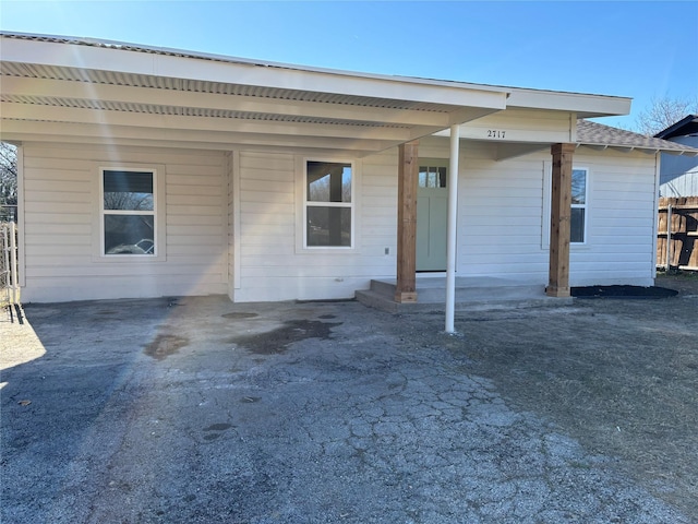 view of back of property