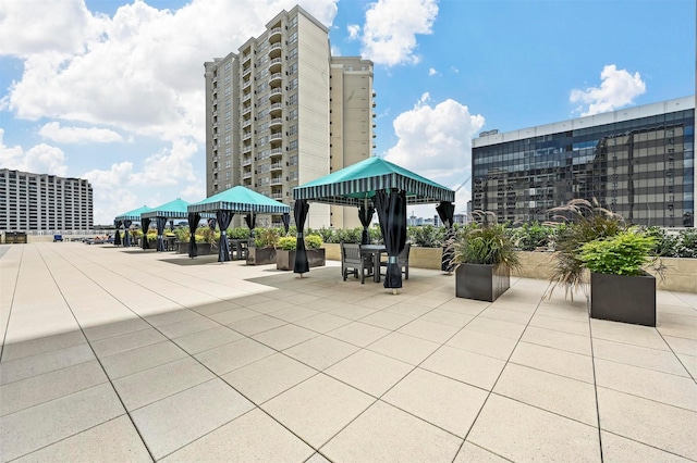 view of community with a gazebo