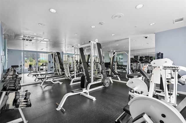 view of exercise room