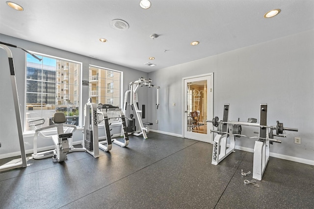 view of exercise room