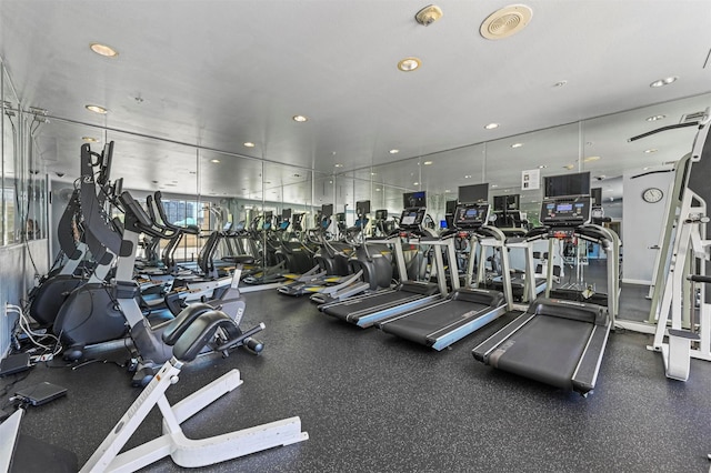 view of exercise room