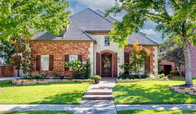 view of front of house featuring a front yard