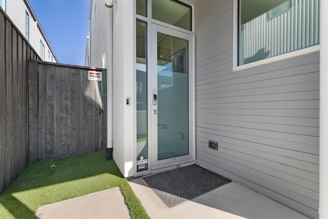 view of doorway to property