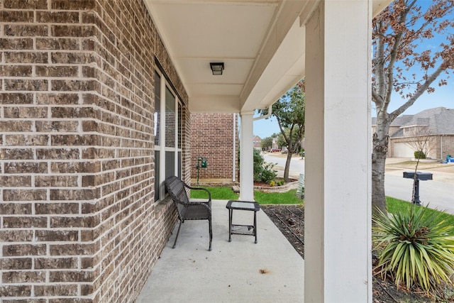 view of patio featuring covered porch