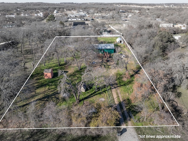 bird's eye view featuring a rural view