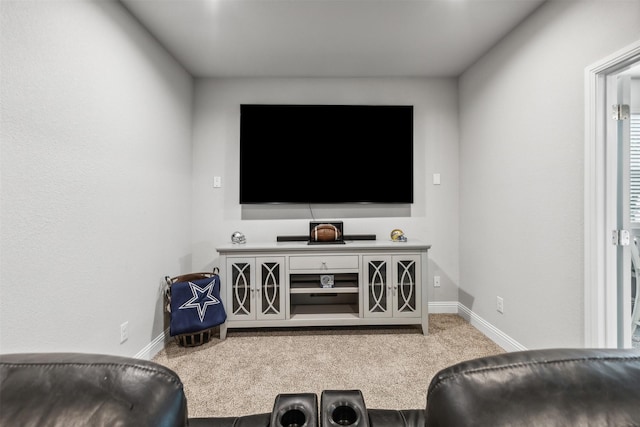 living room with carpet