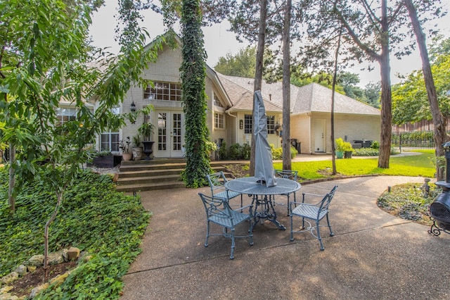 view of patio with french doors