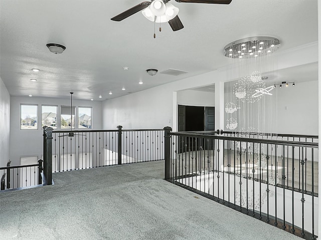 13750 Fernando Rd, Frisco, TX 75035 - unfurnished room featuring a ceiling fan, carpet flooring, and recessed lighting