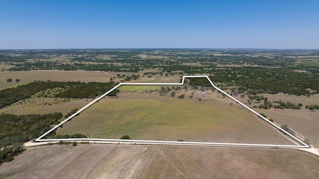 bird's eye view with a rural view