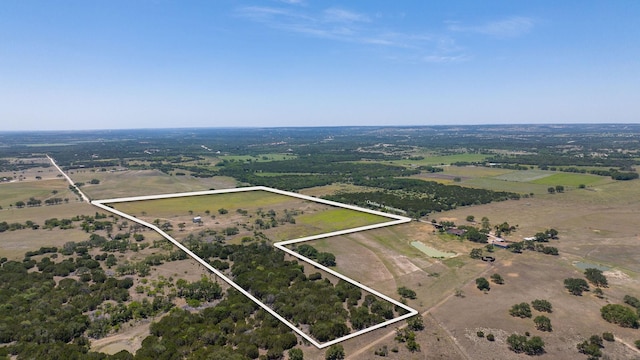 aerial view with a rural view