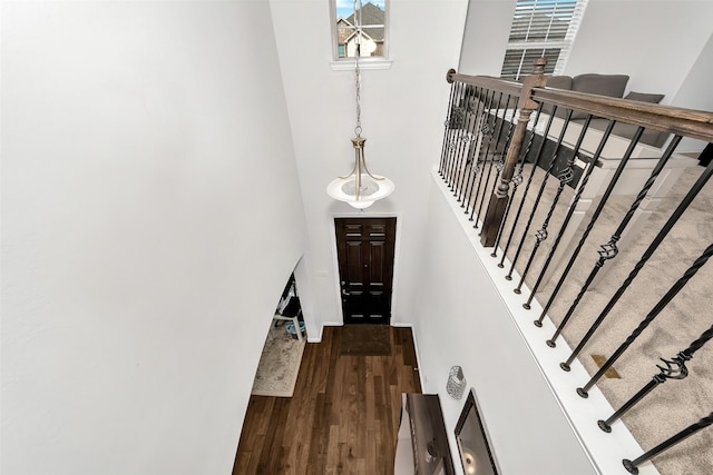 foyer featuring hardwood / wood-style floors