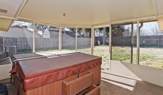 view of sunroom / solarium